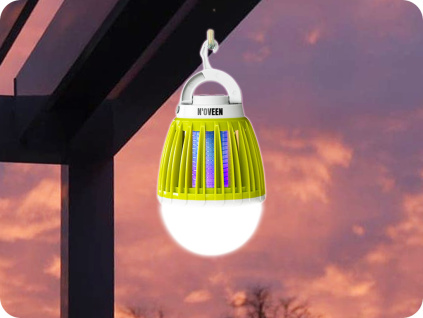 NOVEEN LED kempingové svietidlo s funkciou lapača hmyzu 1800mAh, 5W, do 40m2, IPX4 [IKN824]