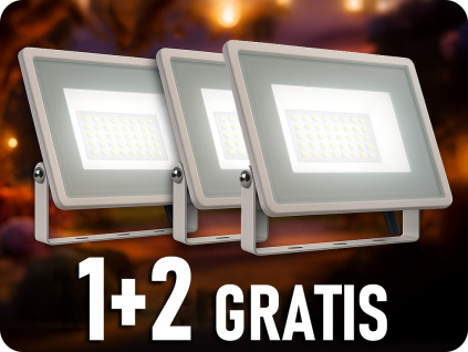 LED reflektor, 30W, 2510lm, biely, 1+2 zadarmo!