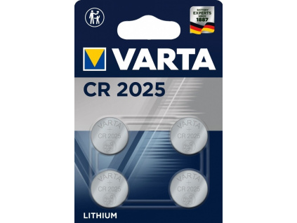 Varta CR2025 Lithium 3V, 4ks