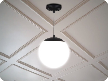 LED stropné svietidlo 1xE27, Ø200mm, IP44