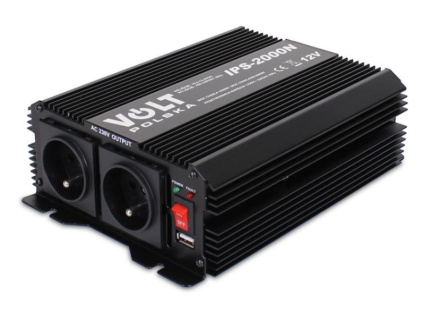 VOLT Menič napätia IPS 2000N, 12/230V (1000/2000W) + USB [3IPSN20012]