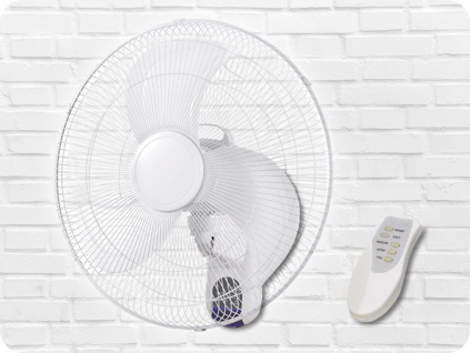 Nástenný ventilátor s diaľkovým ovládačom, 50W, Ø45cm, biely [FANWPW40R]