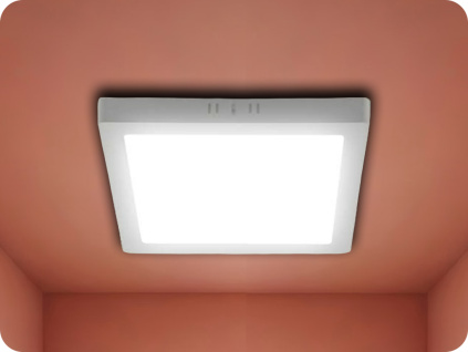 LED prisadený panel s napájacím zdrojom 6W 660LM štvorec