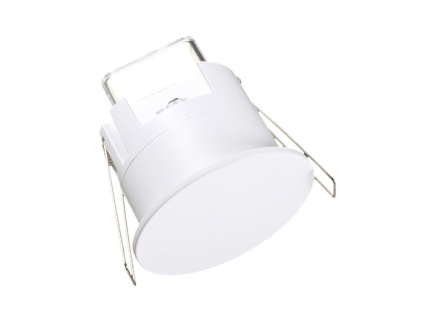 Stropný zápustný senzor prítomnosti max. 600W, rádius 3m, IP54