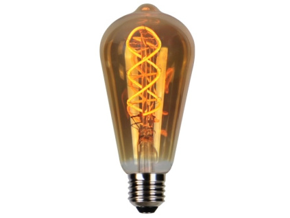 led line prime zarowka led e27 4w 1800k 210lm 220 240v filament st64 retro vintage zlota sciemnialna led line 202405