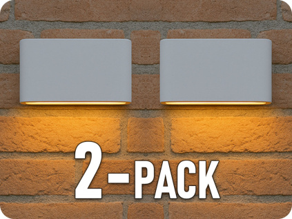 Nástenné svietidlo MAIDA-L 11W, 570LM, IP54, biele/2-PACK! [LG2632W]