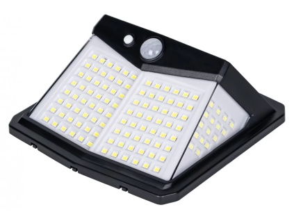 KAMAR LED solárna lampa s PIR senzorom, 300lm, 1200mAh, 6500-7000K [LA0405]