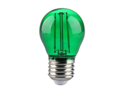 Retro LED žiarovka E27 2W, 60lm, G45, zelená