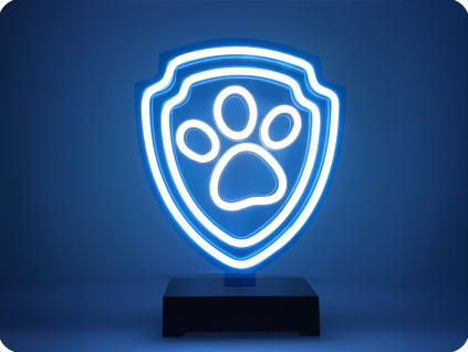LED NEON dekorácia na stojane LABKOVÁ PATROLA - LABKA [GSM189326]