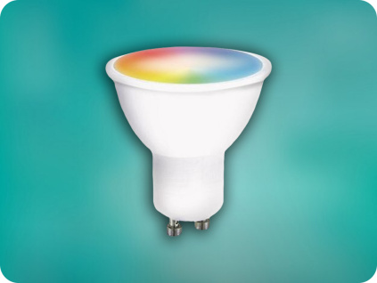 LED SMART WIFI žiarovka GU10, RGB+CCT, 5W, 425lm [WZ326]
