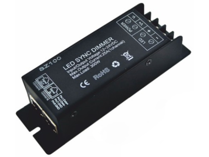 ACA RF Stmievač pre jednofarebné pásy 25A, 300W/12V, 600W/24V, IP20 [SZ100-SYNC]