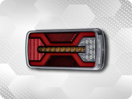 LED zadné svetlo X-SPIDER 5 funkcií, R10, R148, R150, IP67, uchytenie skrutkami  [L2424]