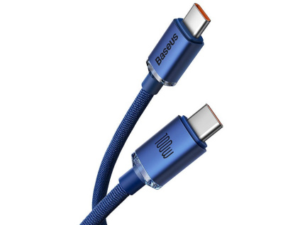 eng pl Baseus Crystal Shine cable USB C to USB C 100W 1 2m blue 23220 6