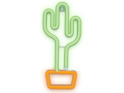 Neon LED dekorácia kaktus, 3xAA/USB [RTV100211]