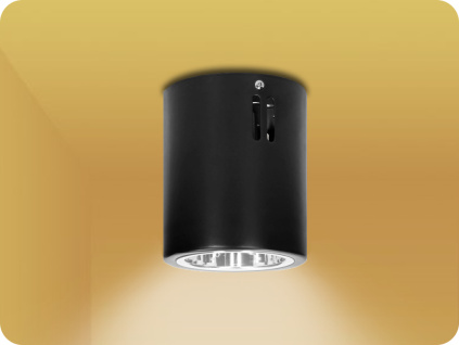 LED prisadené svietidlo KORIN 10 na žiarovku 1xE27, čierne [AD-OD-6179BE27]