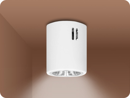 LED prisadené svietidlo KORIN 10 na žiarovku 1xE27, biele [AD-OD-6179WE27]