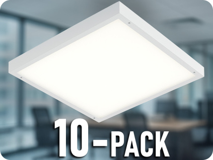 LED prisadený panel s napájacím zdrojom 36W, 4320lm, 2v1/10-PACK!