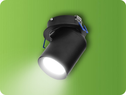 LED stropné svietidlo zápustné MALTA GU10 max. 12W, čierne [AD-OP-6478BGU10]