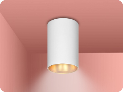 Prisadené stropné LED svietidlo ELIZA GU10, bielo-zlaté [AD-OD-6521/W-C]