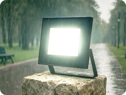 LED reflektor 10W, 730lm, IP65, 110°, čierny