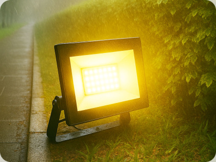 LED reflektor 20W, 1510lm, IP65, 110°, čierny