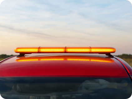 Výstražný LED maják 86W, 12/24V, 6 módov [BLK0059]