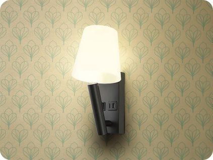 LED lampa k posteli 2W, 60lm, USB/PD, CREE CHIP, čierna