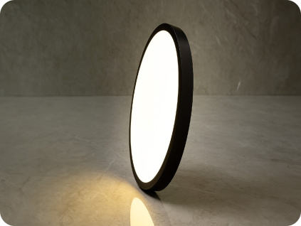 LED svietidlo 18W, 1830lm, okrúhle, čierny rám