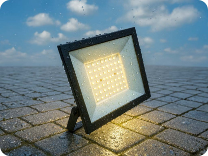 LED reflektor 50W, 4000lm, IP65, 110°, čierny