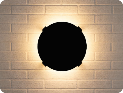 LED nástenné svietidlo VERTO 10W, 1200lm, CCT, okrúhle, čierne [SLI003071CCT_PW]