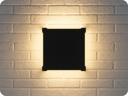 LED nástenné svietidlo VERTO 10W, 1200lm, CCT,  hranaté, čierne [SLI003072CCT_PW]