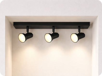 LED stropné interiérové svietidlo 3xGU10 RIO, čierne [AD-OP-6431BGU10]