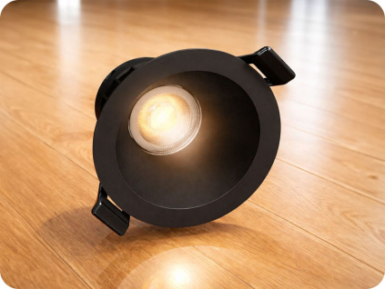 LED vstavané svietidlo CHLOE 7W, 560lm, CCT, okrúhle, čierne [SLI043031CCT_PW]