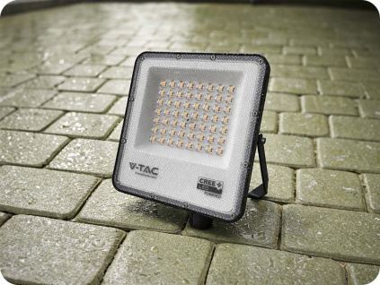 LED reflektor 50W, 4000lm, CCT zmena farby 3000K/4000K/6500K, CREE CHIP, čierny