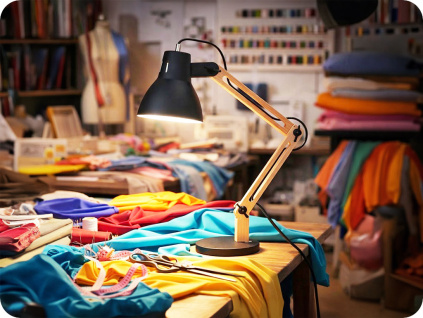 Stolná lampa Falun, E27, čierna [WO57-B]