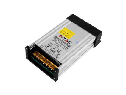 Kovový napájací adaptér pre LED pásiky 400W/33, 33A, 12V, IP45