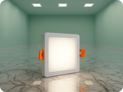 LED PANEL 8W, 800LM, HRANATÝ