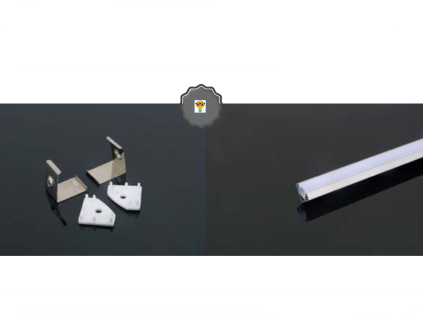 Hliníkový profil rohový PCB-12mm, 2000x19x19 mm