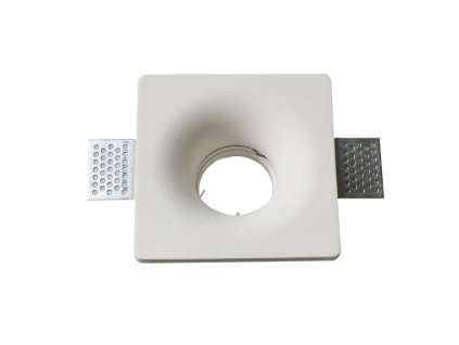 Rámik na bodovú žiarovku GU10/GU5.3, štvorcový, sádrový