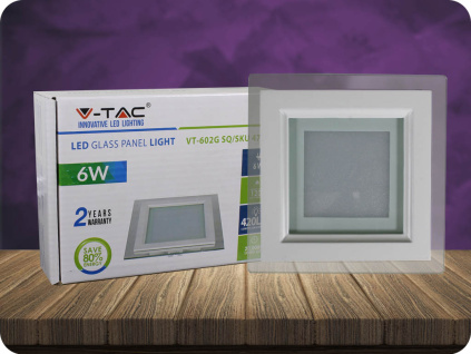 LED PANEL 6W, Sklenený