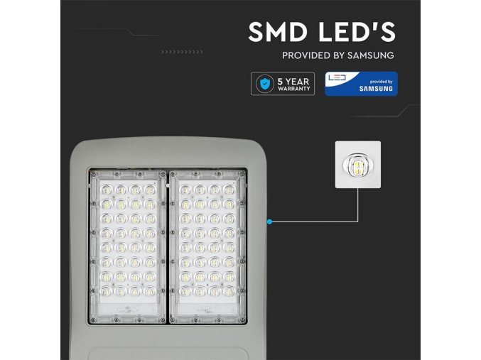 LED verejné osvetlenie 100W (14000lm), IP65, Samsung chip, 5700K