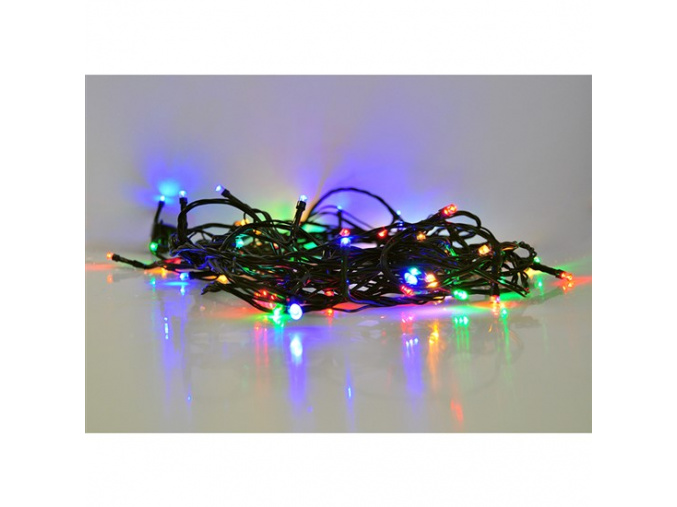 Solight LED vianočná reťaz, 500 LED, 50m, prívod 5m, 8 funkcií, časovač, IP44, viacfarebná [1V05-M]