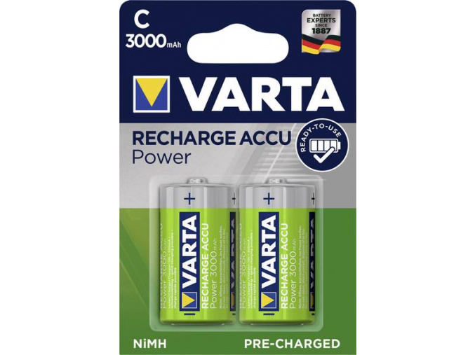 VARTA HR14/2ks Nabíjateľné NiMH batérie C 3000mAh