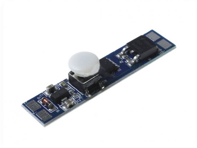 Stmievač do LED lišty tlačidlový - BS001   pamäť, 12-24V/8A, 96W [73310]