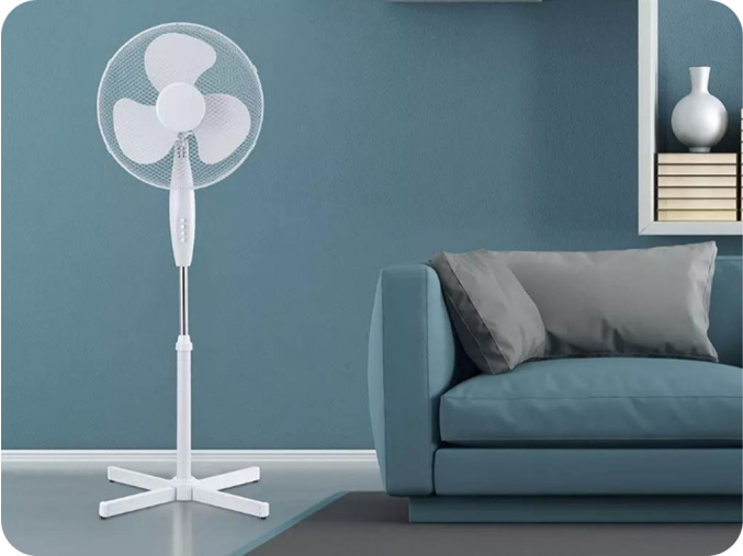 40W stojanový ventilátor, priemer základne 60cm,  výška 120cm