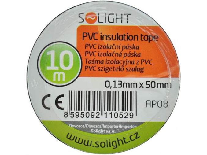 Solight izolačná páska, 50mmx0,13mmx10m, čierna [AP08]