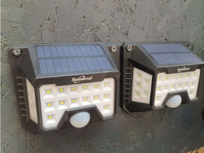 LED solárne svietidlá s pohybovým a súmrakovým senzorom, sada 2ks