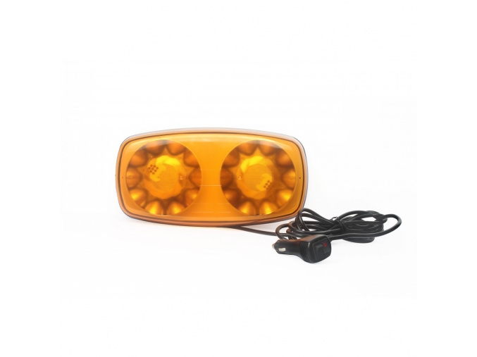 LED výstražný maják 38W, magnet, 2 módy, 3.5m kábel do autozapaľovača, 12-24V [BLK0033]