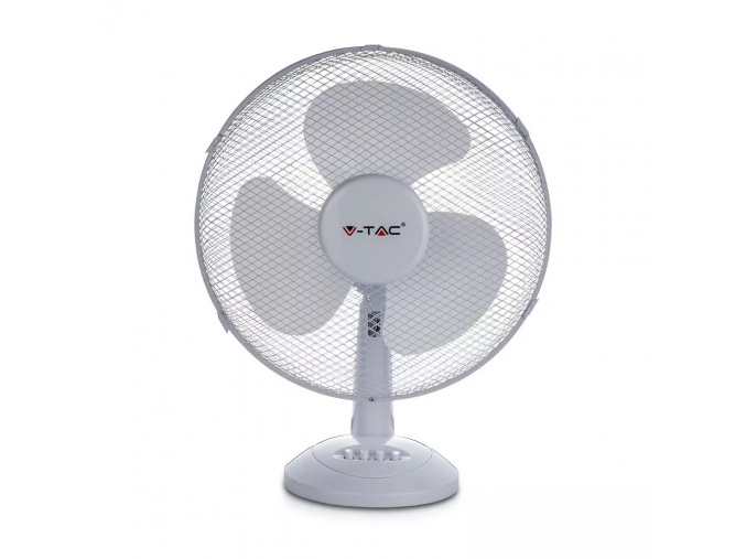 Ventilátor stolný 40W, priemer 34cm, 3 čepele, 3 rýchlosti, biely