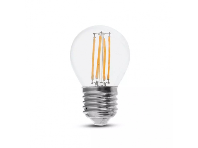 E27 LED Filament žiarovka 6W, 800lm, G45